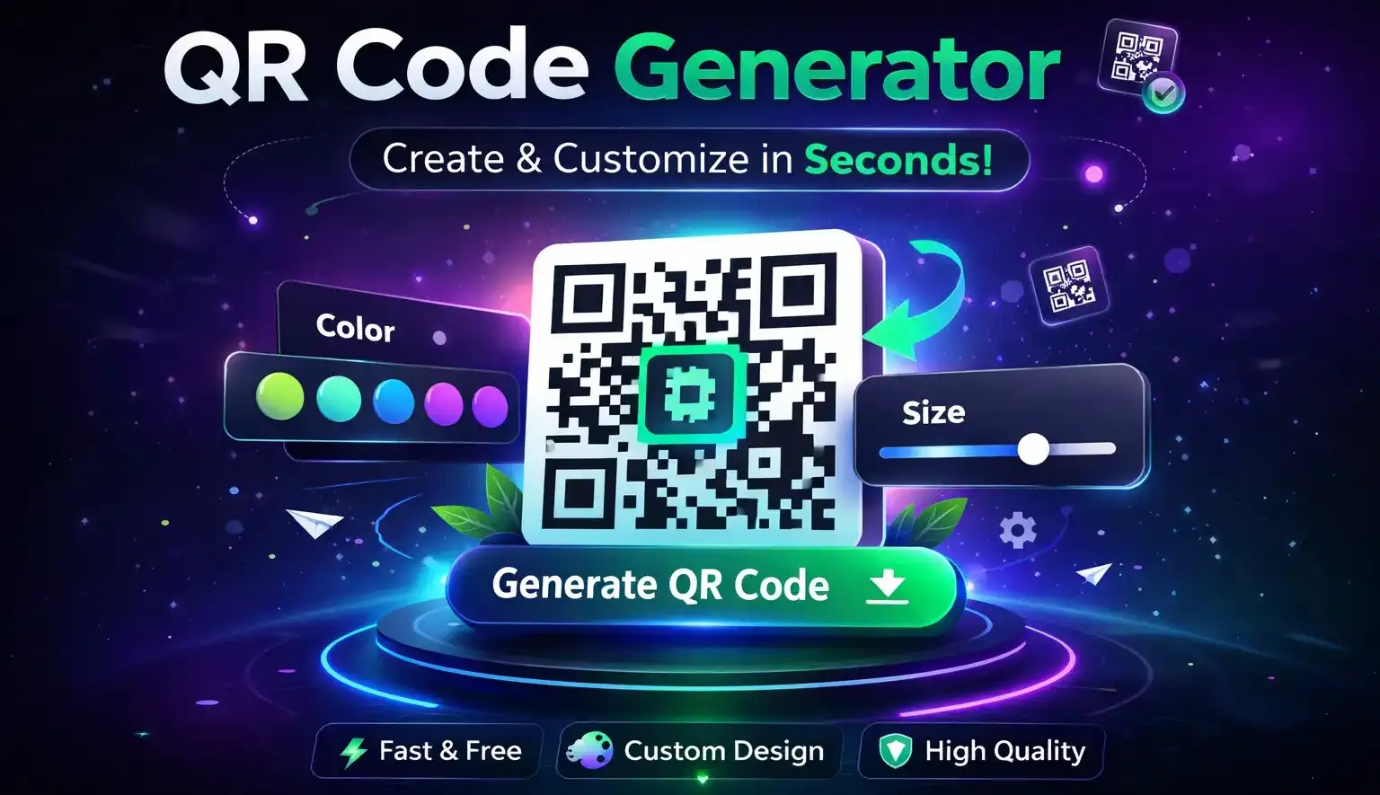 Custom QR Code Generator Tool by Tookzy